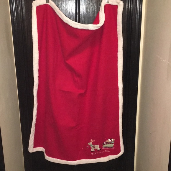 “My First Christmas” embroidered fleece blanket - Picture 1 of 6